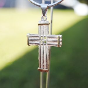 Silver Cross with 18kt gold